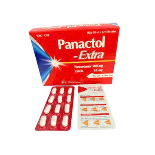 Panactol extra 500mg/65mg (Đỏ) khapharco (H/240v) (HỘP)