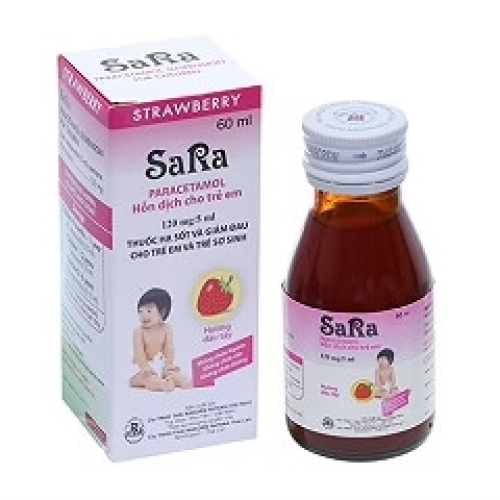 Siro Hạ Sốt Sara Dâu (Chai/60ml) (CHAI)